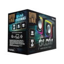 Колонки 2.0 Qumo GLOW AS014, 10 ВТ, объемное звучание, RGB подсветка, USB+Jack 3,5мм (Q52649) 