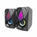 Колонки 2.0 Qumo Mask AS004, 10 ВТ, объемное звучание, RGB подсветка, USB+Jack 3,5мм (Q30568) 