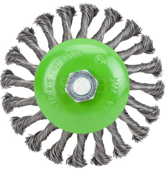 Щетка для УШМ 125мм. М14, (тарелка) витая проволока Matrix (746117) 