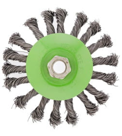 Щетка для УШМ 115мм. М14 (тарелка)  витая проволока Сибртех