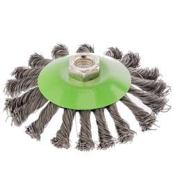 Щетка для УШМ 115мм. М14 Тарелка  крученая проволока 0,5мм. Сибртех