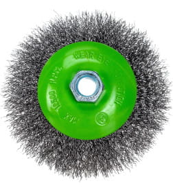 Щетка для УШМ 125мм. М14 Тарелка витая проволока 0,3мм. Сибртех