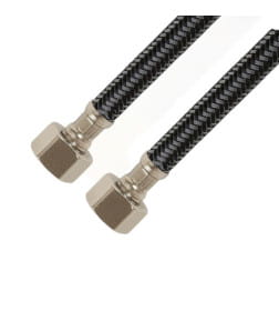 Гибкая подводка для воды Mateu BLACK&GREY в нейлоновой оплетке Г/Г 600