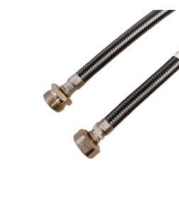 Гибкая подводка для воды Mateu BLACK&GREY  в нейлоновой оплетке Г/Ш 1500