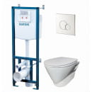 Комплект инсталляции с унитазом Santek ПЭК "СКАЙ RIM" кнопка хром 1WH501870 (1WH501870) 