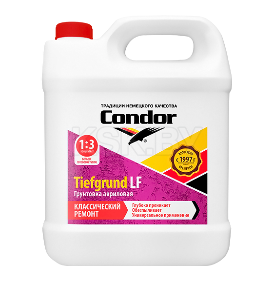 Грунт Condor Tiefgrund LF глубокого проникновения (концентрат 1:3), 10 л (10 кг)