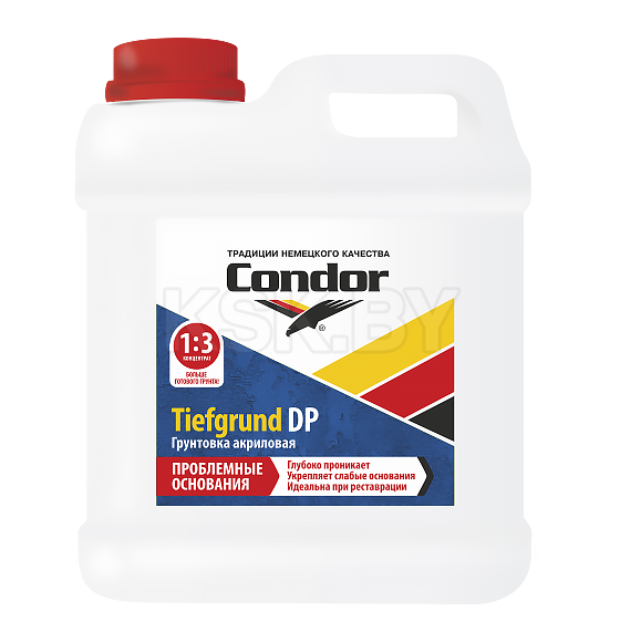 Грунт Condor Tiefgrund DP укрепляющий (концентрат 1:3), 2 л (2 кг)