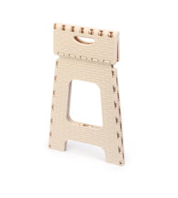 Табурет "Плетенка" большой складной (бежевый) М7092