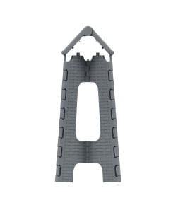 Табурет "Плетенка" большой складной (графитовый) М3121