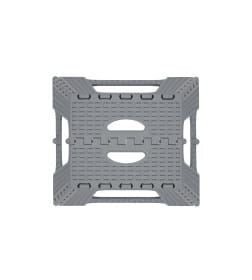 Табурет "Плетенка" большой складной (графитовый) М3121