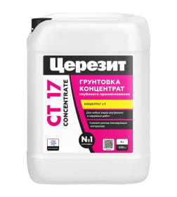 Грунт Ceresit CT-17 глубокого проникновения,  концентрат 1:1, бесцв., 5л