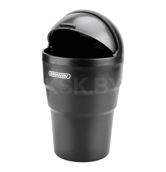Ведерко для мусора в подстаканник SKYWAY S00304001, черное  (S00304001) 