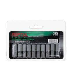 Насадка шестигранник 4мм 5/16" 10шт блистер TOPTUL