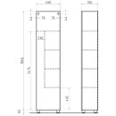 Пенал напольный Geometry 45 pn.GEO.45 в разобранном виде Уценка (pn.GEO.45) 