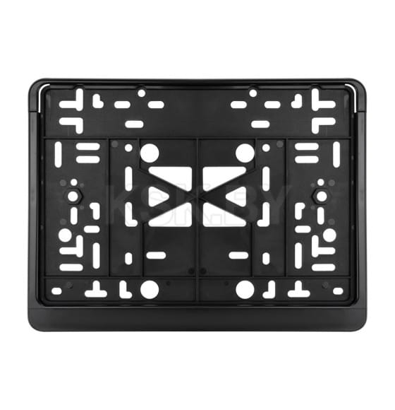 Рамка для номера пластм с защелкой черная без надписи SKYWAY (S04102017) 