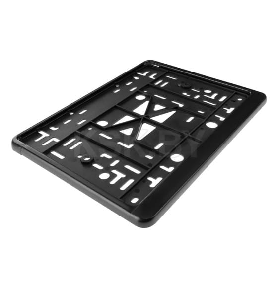 Рамка для номера пластм с защелкой черная без надписи SKYWAY (S04102017) 