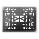 Рамка для номера пластм с защелкой черная без надписи SKYWAY (S04102017) 