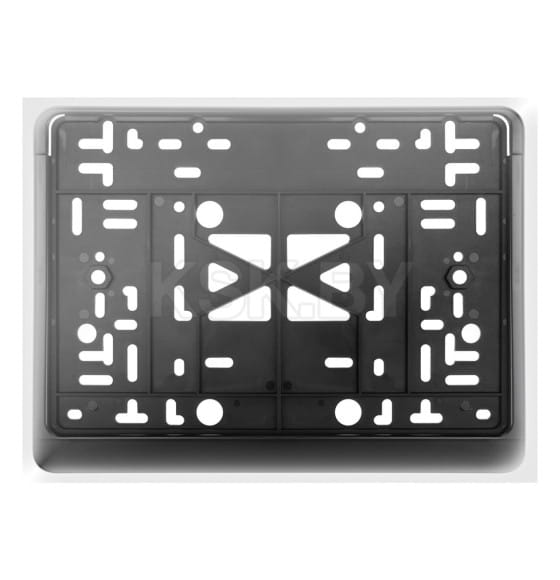 Рамка для номера пластм с защелкой черная без надписи SKYWAY (S04102017) 