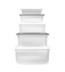Набор емкостей для СВЧ "Матрешка" (0,2л; 0,4л; 0,7л; 1,2л; 1,9л) (бело-серый) М9173