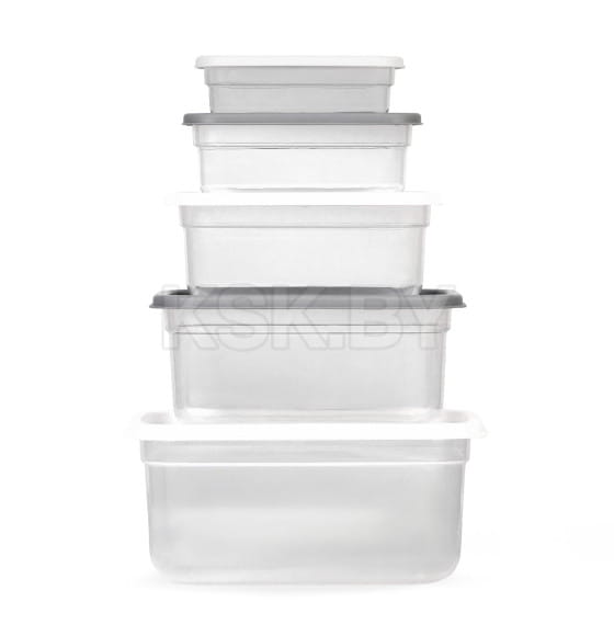 Набор емкостей для СВЧ "Матрешка" (0,2л; 0,4л; 0,7л; 1,2л; 1,9л) (бело-серый) М9173 (М9173) 