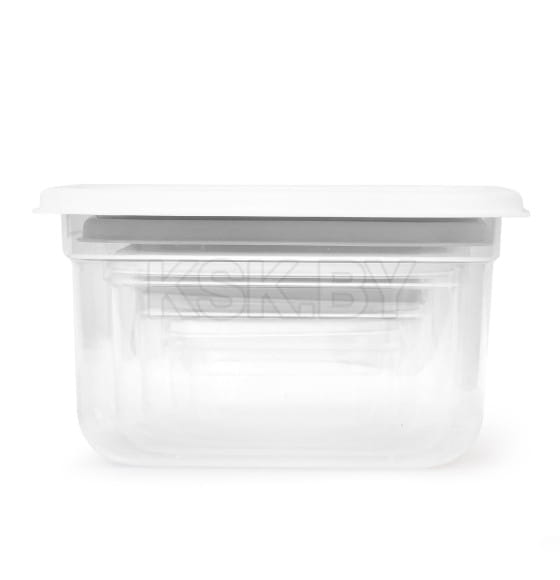 Набор емкостей для СВЧ "Матрешка" (0,2л; 0,4л; 0,7л; 1,2л; 1,9л) (бело-серый) М9173 (М9173) 