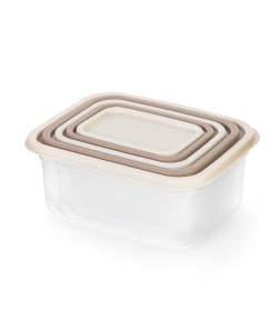 Набор емкостей для СВЧ "Матрешка" (0,2л; 0,4л; 0,7л; 1,2л; 1,9л) (какао-бежевый) М9174