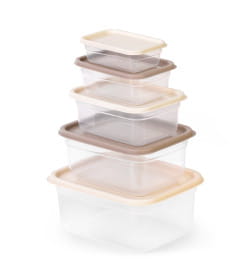 Набор емкостей для СВЧ "Матрешка" (0,2л; 0,4л; 0,7л; 1,2л; 1,9л) (какао-бежевый) М9174