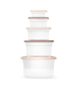 Набор емкостей для СВЧ "Матрешка" (0,2л; 0,4л; 0,7л; 1,2л; 1,9л) (какао-бежевый) М9174