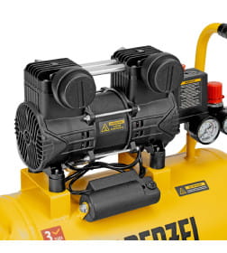 Компрессор безмасл. малошумный DLP-950/24 950Вт24 л 2850 об/мин 170 л/мин Denzel