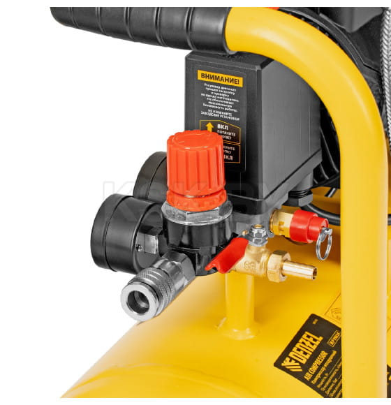 Компрессор безмасл. малошумный DLP-950/24 950Вт24 л 2850 об/мин 170 л/мин Denzel (58142) 