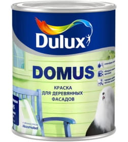 Краска алкидная фасадная DULUX Domus для деревянных фасадов белая полуглянец ,   2,5 л