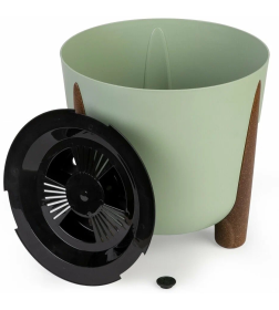 Кашпо на ножках "Жардин" 9,0 л (с дренажной вставкой) (оливковый) М9143