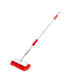 Щетка для мытья телескопическая 128-208см SKYWAY (24*8 см) штуцер под шланг