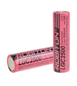 Аккумулятор ROBITON LGC2500 без защиты 20А (LG 18650HE2) PK1