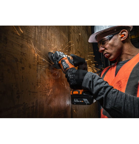 Углошлифмашина аккумуляторная AEG BEWS 18-125BLPX2-502C (4935480858) 