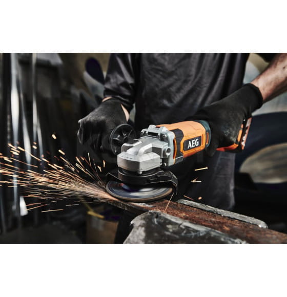 Углошлифмашина аккумуляторная AEG BEWS18-125X2-0 (без батареи) (4935498182) 