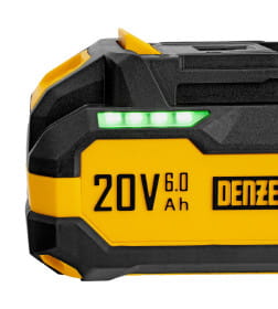 Батарея аккумуляторная BH-20-6.0, Li-Ion, USB, 20 В, 6,0 Ач Denzel