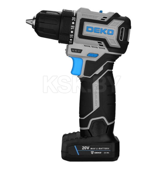 Дрель-шуруповерт аккумуляторная DEKO Sharker 20V PRO (084-1035) 