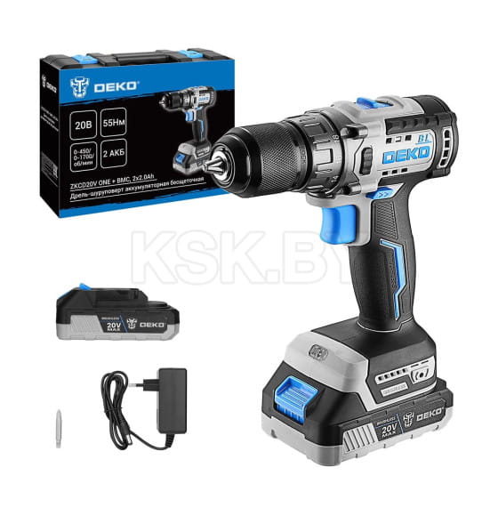 Дрель-шуруповерт аккумуляторная DEKO ZKCD20V ONE + (084-1003) 