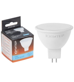 Лампа светодиод. GU5,3  9W 220в. 5000K MR16 ЮПИТЕР ЛЮКС