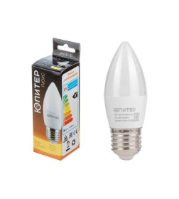 Лампа светодиод. свеча E27 6W 220в. 3000K C37 ЮПИТЕР ЛЮКС