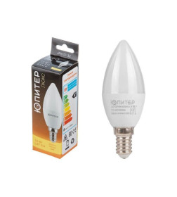 Лампа светодиод. свеча E14 7,5W 220в. 3000K C37 ЮПИТЕР ЛЮКС