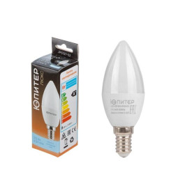 Лампа светодиод. свеча E14 7,5W 220в. 5000K C37 ЮПИТЕР ЛЮКС