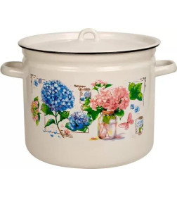 Кастрюля 9,0л Букет гортензий , С-1621/4ЖмЭК
