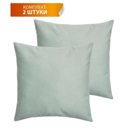 Подушка декоративная 35x35 см, мятный ITAKA BASIS MATEX 2 шт. 69-263