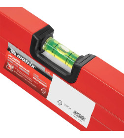 Уровень алюминиевый 2000 мм фрезерованный 3 глазка 2 эргономичные ручки Matrix