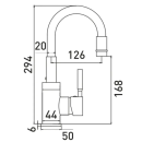 Смеситель для кухни Gross Aqua ColorFlex Matt Black, 3241508MB (3241508MW) 