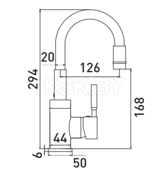 Смеситель для кухни Gross Aqua ColorFlex Matt Black, 3241508MB (3241508MW) 