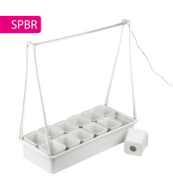 Набор минисад для растений 12 кашпо с подставкой ULT-P34N-10W/SPBR IP65 WHITE Uniel