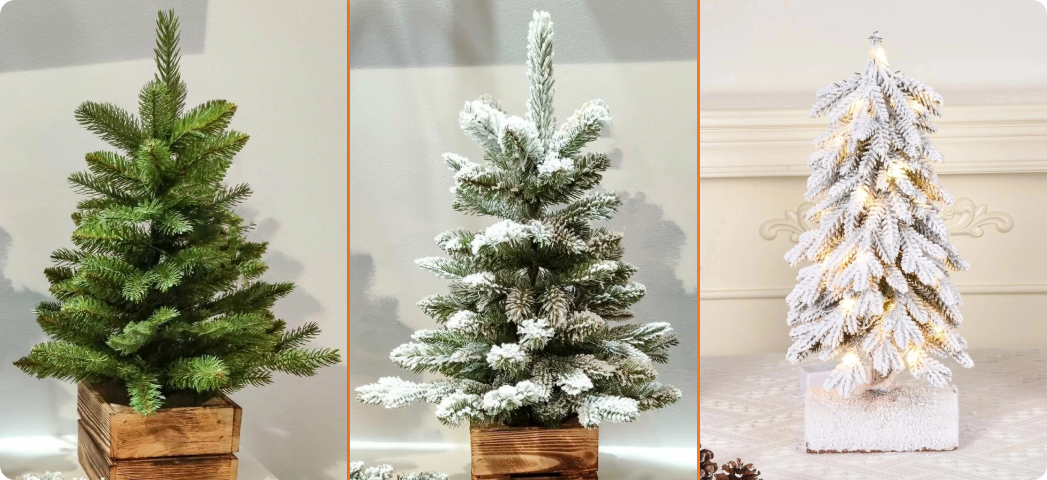 Разновидности настольных мини-ёлок